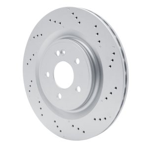Mercedes-Benz CLA45 AMG Brake Rotor (1) - Rear - R1 Concepts - Drilled GeoSPEC Coated - `20-`25